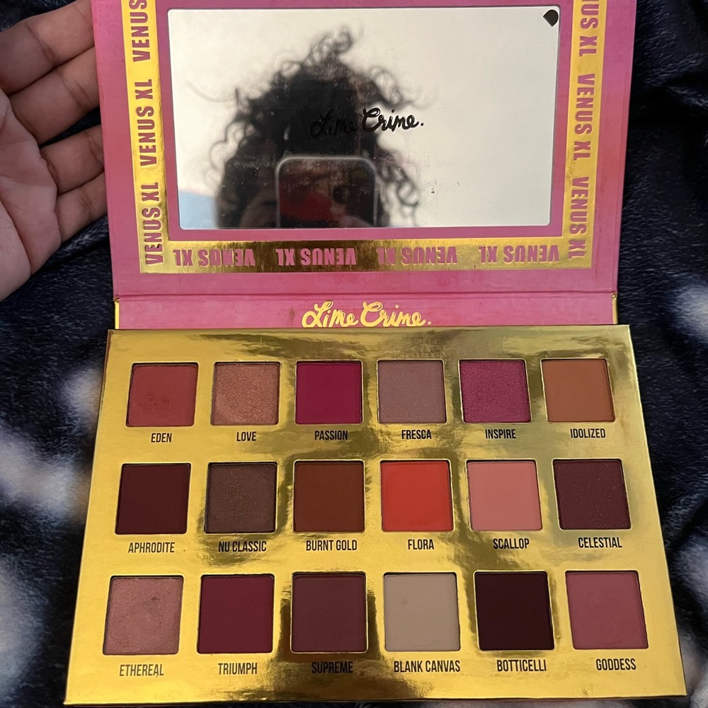Lime Crime Gold and Red Eyeshadow Palette Rich Pigments